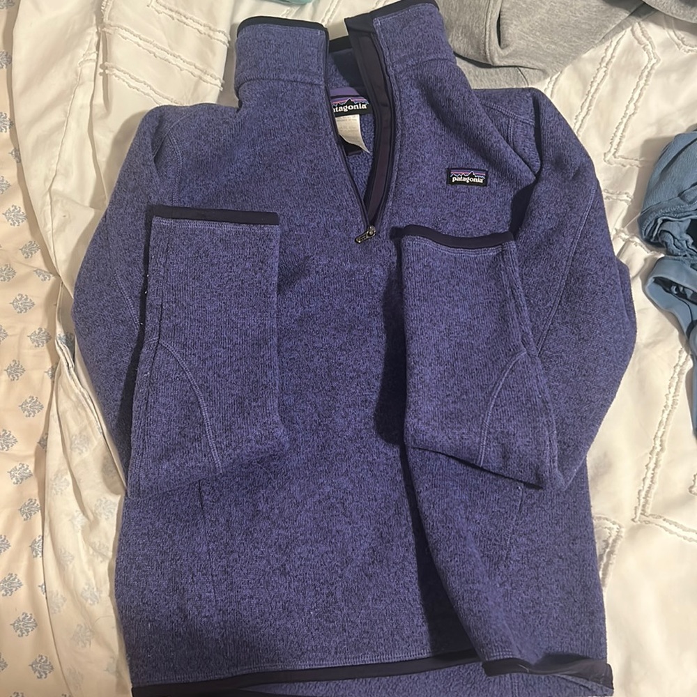 purple patagonia pullover